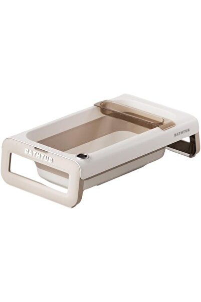 Smart Vibe Baby Bath Tub with Soft Cushion and Floating Digital Thermometer BabyMood-Spa SmartViBE® Brown