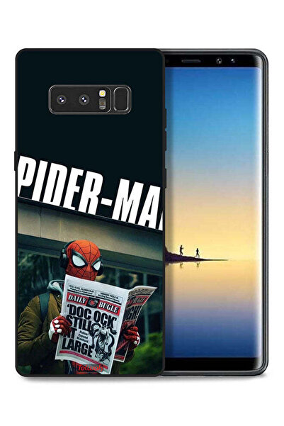 Tolwak غطاء حماية لهاتف سامسونج جالاكسي نوت 8 بتصميم سبايدرمان يقرأ صحيفة