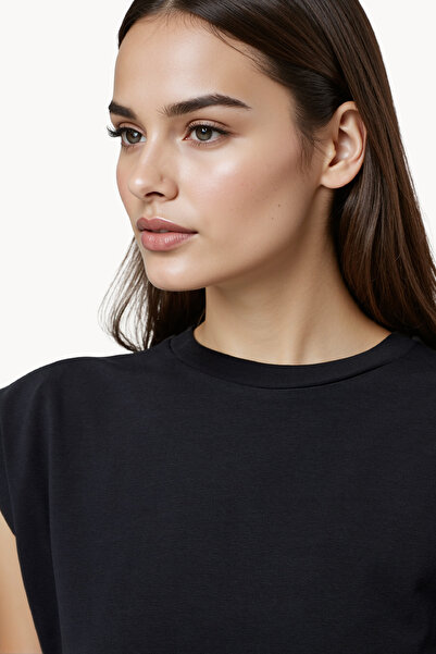 French Connection Stripes Cotton Blend Crew Neck T-Shirt