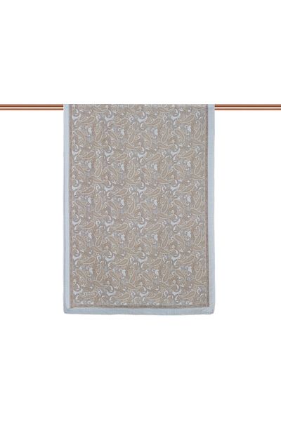 ipekevi White Sand Beige Mesopotamia Model 01 Patterned Shawl