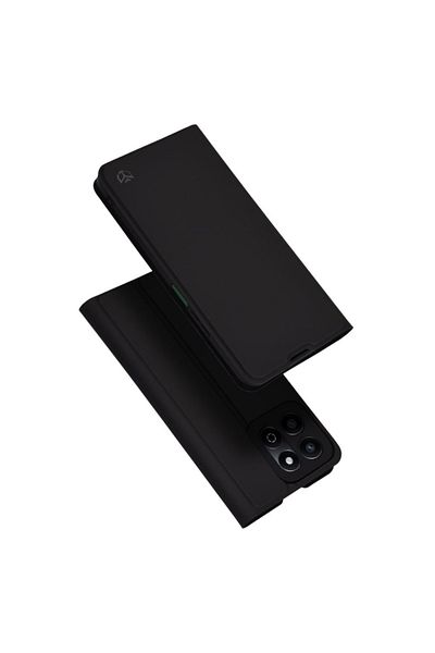 SKYDDAR INNOVATION Husă pentru Honor 200 Smart / X7c, Magskin Book, tip carte cu portofel interior, set de autocolante, neagră