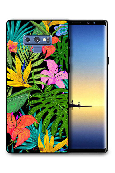 Tolwak غطاء حماية لهاتف سامسونج جالكسي نوت 9 بنقشة زهور استوائية وأوراق شجر