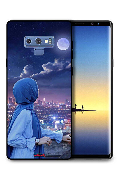 Tolwak غطاء حماية لهاتف سامسونج جالكسي نوت 9 بطبعة فتاة محجبة تنظر إلى القمر