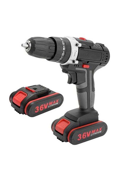 COOYA 36V Cordless Electric Impact Drill-Multi-Functional Wireless Power Tool with Holder