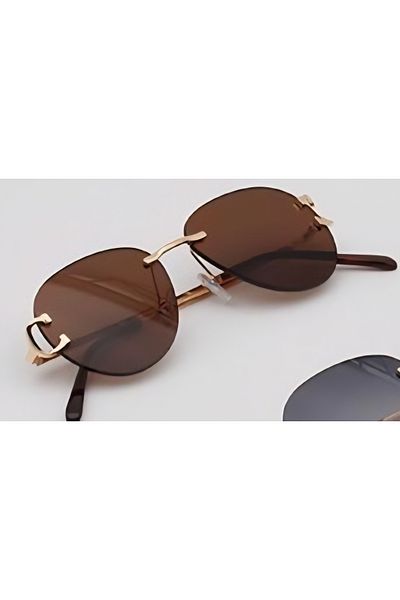 Escales Unisex Uv-400 Protected Rimless Sunglasses