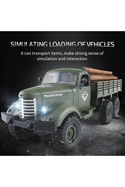 Generic MZtoyz RC Cars Q60 1:16 Scale 6WD Off-Road Military Truck Front Line, Army Car Toy Battery Included
