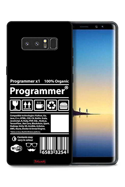 Tolwak غطاء حماية وملصق برمجة لهاتف سامسونج جالكسي نوت 8