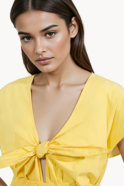 French Connection Cap Sleeve Cotton Mid-Calf Dress