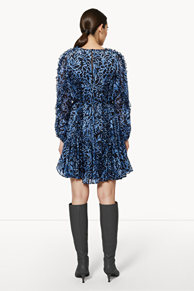 French Connection Frill Puff Sleeve Above Knee Dress