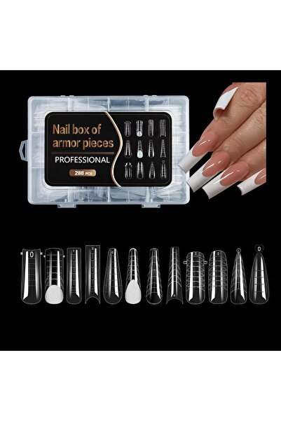 Anıl Gel Polish Protez Tırnak Tips- Jel Üst Form Kalıp 288'li-Polyjel Kalıp 1...