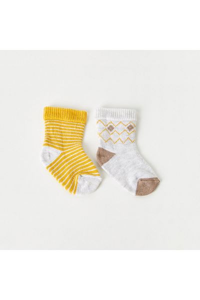 Juniors Textured Ankle Length Socks - Set Of 2