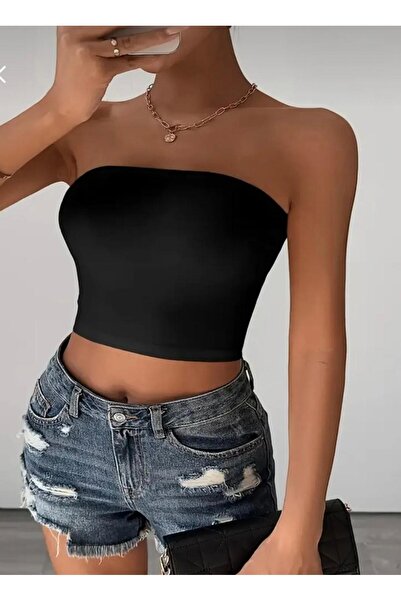 Green'DAL Women's Strapless Bustier Crop