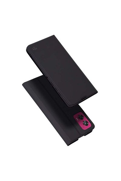 SKYDDAR INNOVATION Husă pentru Motorola Edge 50 Fusion, Magskin Book, tip carte cu portofel interior, set de autocolante, neagră