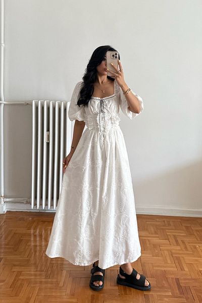 Seda Yalçın Atelier Lace Detailed Embroidery Dress