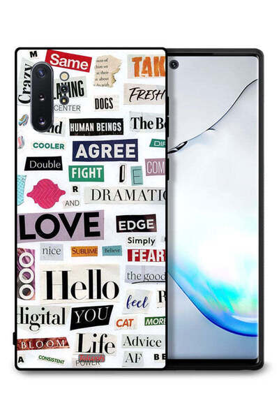 Tolwak غطاء حماية لهاتف سامسونج جالكسي نوت 10 بلس مع ملصقات اقتباسات قصيرة