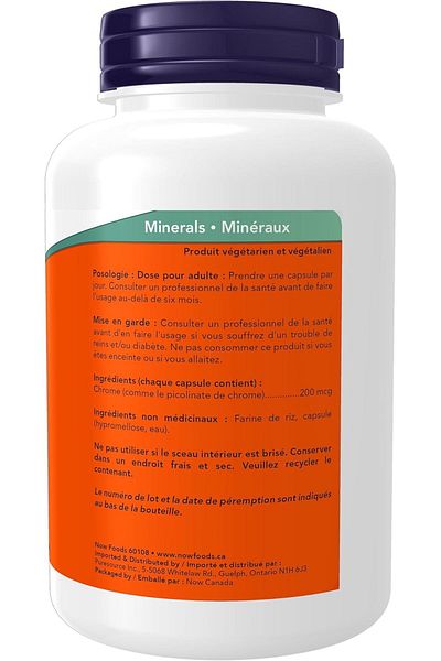 Now Supplements, Chromium Picolinate 200 mcg, 250 Veg Capsules