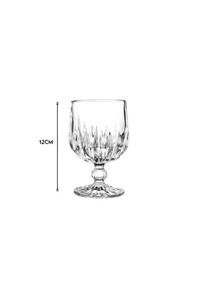 Delisoga ✨ Luxury crystal goblets set with an elegant engraved design - 12 cm high and 240 ml capacity