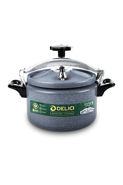 DELICI قدر ضغط من الألومنيوم سعة 9 لتر - طهي سريع، قفل أمان، قاعدة قوية، ضمان لمدة عامين (DPC9G)