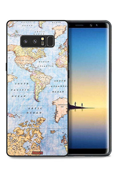 Tolwak غطاء حماية لهاتف سامسونج جالكسي نوت 8 بتصميم خريطة العالم