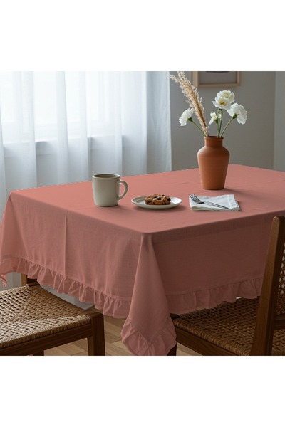 kesenegore مفرش طاولة من قماش رانفورس مكشكش