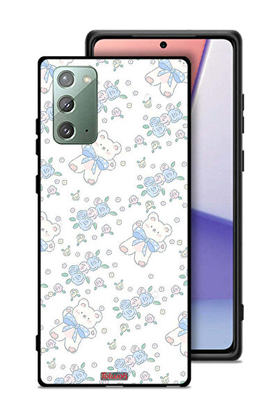 Tolwak غطاء حماية لهاتف سامسونج جالكسي نوت 20 مع أيقونة دب تيدي لطيف وزهور