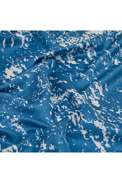 ipekevi Indigo Marble Patterned Silk Shawl