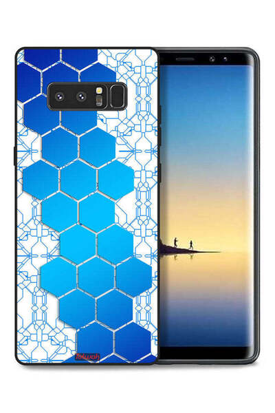Tolwak غطاء حماية لهاتف سامسونج جالاكسي نوت 8 بنمط شبكات أيقونات سداسية الشكل