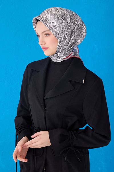 Belli Twill Pure Silk Scarf 4110D (Twi̇ll)-60