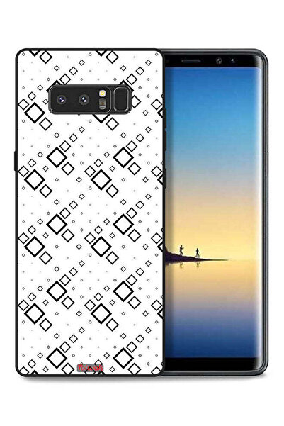 Tolwak غطاء حماية لهاتف سامسونج جالاكسي نوت 8 بتصميم مربع تجريدي رقمي