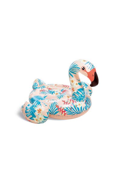 Intex Inflatable Tropical Flamingo Durable Vinyl Ride On Pool Float With Handles 37 X 55 X 58 Cm