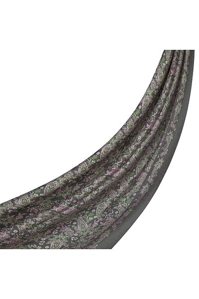 ipekevi Anthracite Mesopotamia Model 06 Patterned Shawl