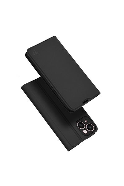 SKYDDAR INNOVATION Husă pentru iPhone 15, Magskin Book, tip carte cu portofel interior, set de autocolante, neagră