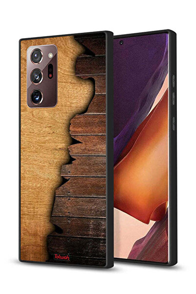 Tolwak غطاء حماية لهاتف سامسونج جالكسي نوت 20 ألترا بنمط خشبي عتيق