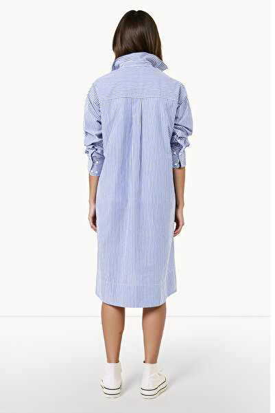 French Connection Long Sleeve Striped Shirt Dress