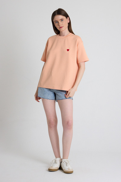 Rays Μπλουζάκι από ύφασμα Premium με κέντημα Puppy Mouth Heart 6218