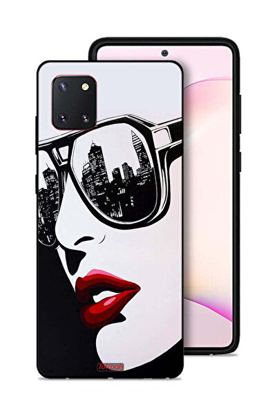 Tolwak غطاء حماية لهاتف سامسونج جالكسي نوت 10 لايت بتصميم وجه فتاة وفن تجريدي