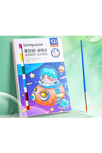 Polin Sulu Boya Boyama Kitabı, 12 Sayfa, Kendinden Boyalı, Çocuklar için Sana...