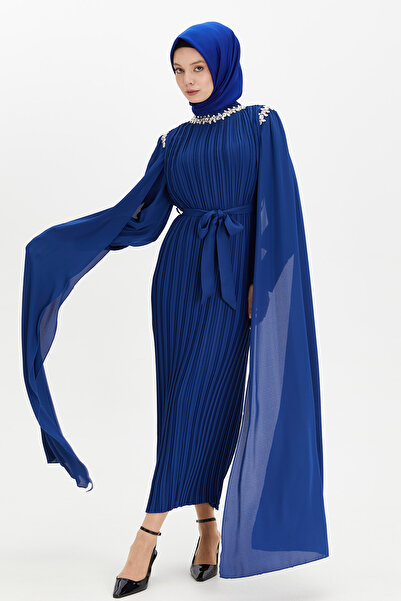 Setrms Pelerin Kol Piliseli Elbise