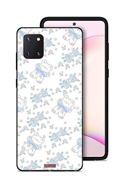 Tolwak غطاء حماية لهاتف سامسونج جالكسي نوت 10 لايت مع أيقونة دب تيدي لطيف وزهور