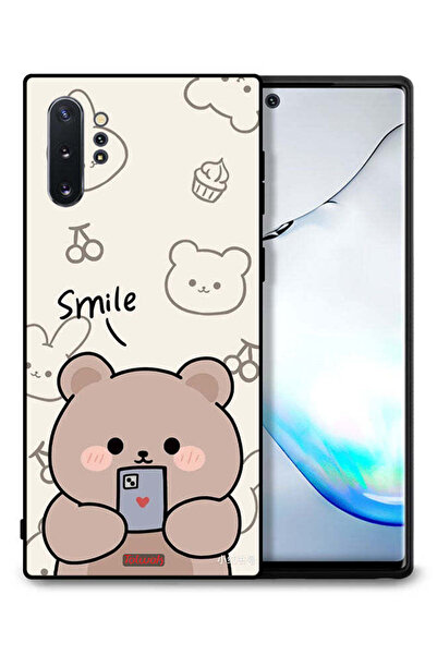 Tolwak غطاء حماية لهاتف سامسونج جالكسي نوت 10 بلس برسومات الدب المبتسم