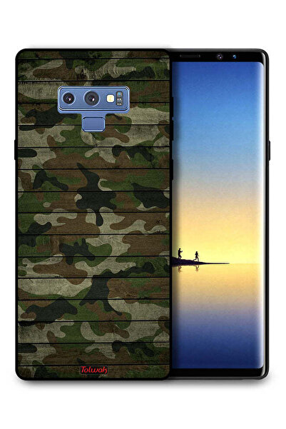 Tolwak غطاء حماية لهاتف سامسونج جالكسي نوت 9 بنمط خشبي مموه