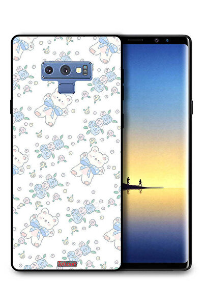 Tolwak غطاء حماية لهاتف سامسونج جالكسي نوت 9 بتصميم دب تيدي لطيف وزهور