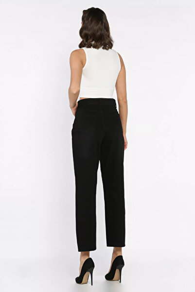 GÜLSELİ Black Women's Mom Jean Jeans