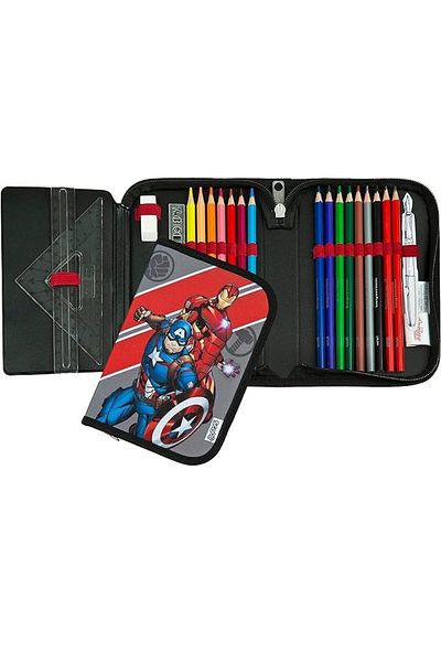 AVENGERS Filled Pencil Case with 22 Pieces
