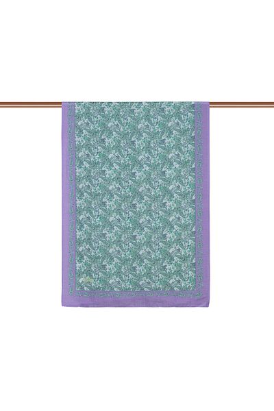 ipekevi Lilac Green Mesopotamia Model 06 Patterned Shawl