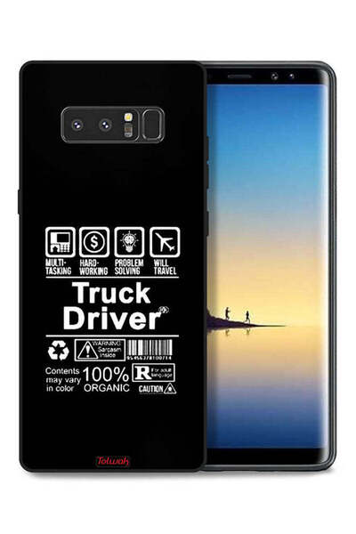 Tolwak غطاء حماية لهاتف سامسونج جالاكسي نوت 8، ملصق سائق شاحنة
