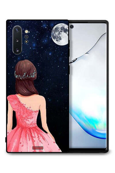 Tolwak غطاء حماية لهاتف سامسونج جالكسي نوت 10 بلس برسومات فتاة وقمر