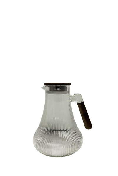 Çiftçiler Buenos Bambu Kulplu Kapaklı BOROSİLİKAT Cam Sürahi 1800 cc 65514-4