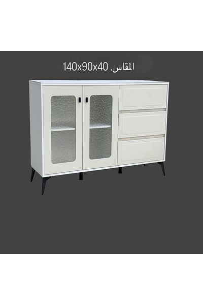 DEC20 دولاب بوفيه عصري لون أبيض