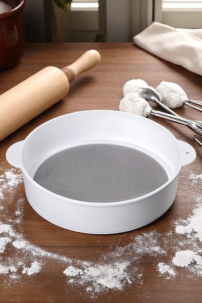Ladesmedya Modacar Flour Sieve - Metal Wire Sieve - Plastic Framed 28 cm Flour Sieve